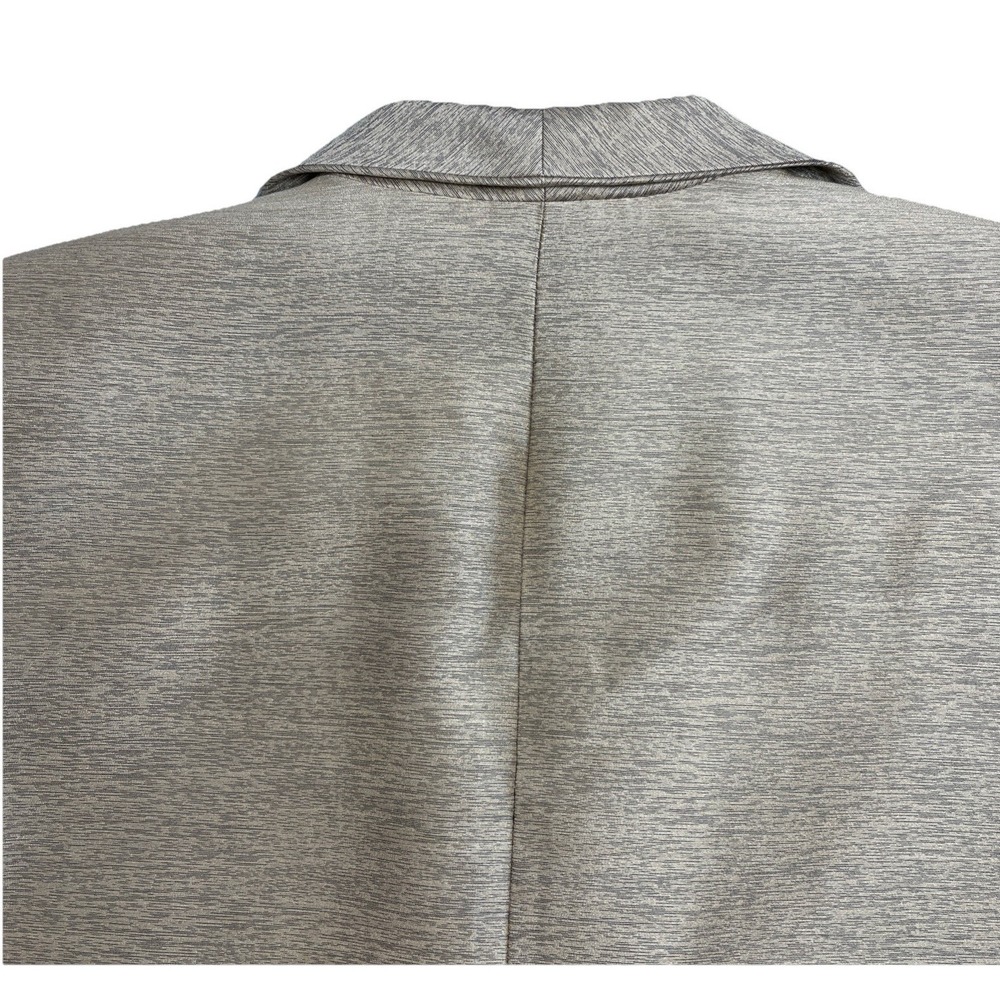 Dana‎ Buchman Open Front Gold Silk Wool Textured Weave Blazer Jacket Petite 4 - Picture 7 of 13
